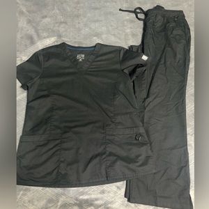 All Uniform Wear black scrub set